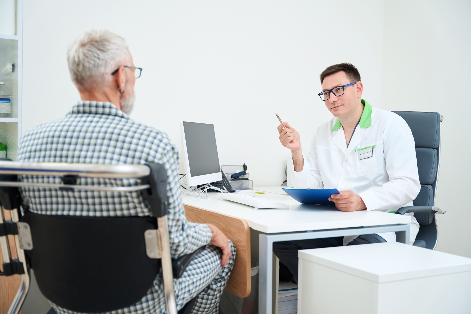 Doctor conducting an appointment in a doctors office